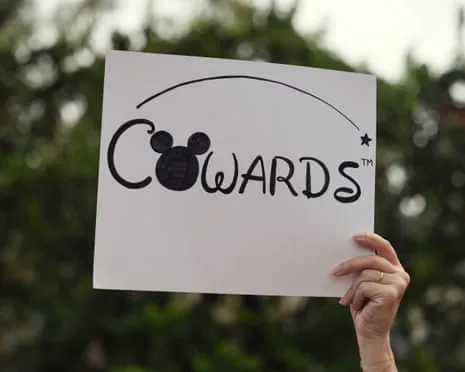 Numerous Demonstrate Outside Disney Corporate Offices Over ‘Authoritarian’ Kimmel Suspension